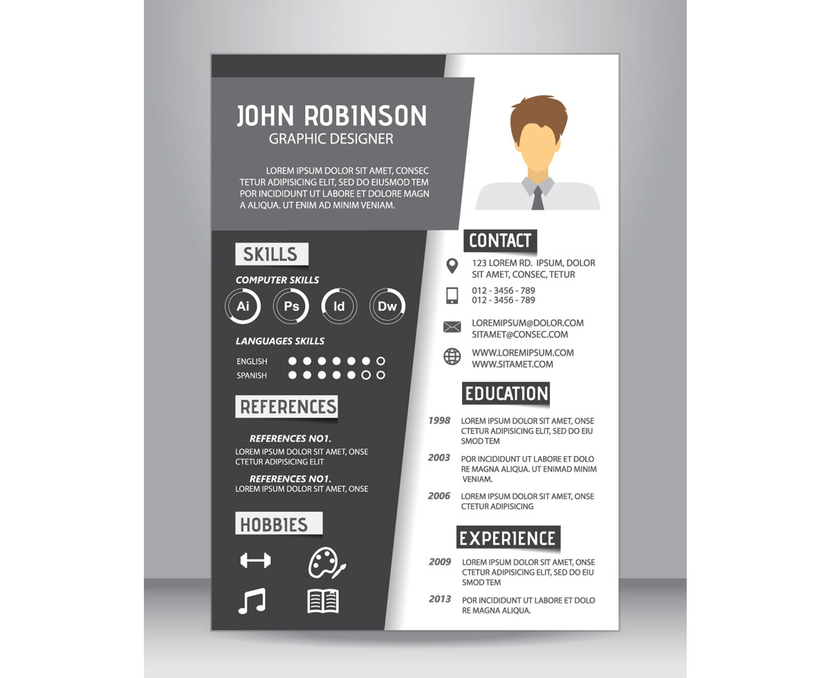 A Minimalist Visual Resume Template